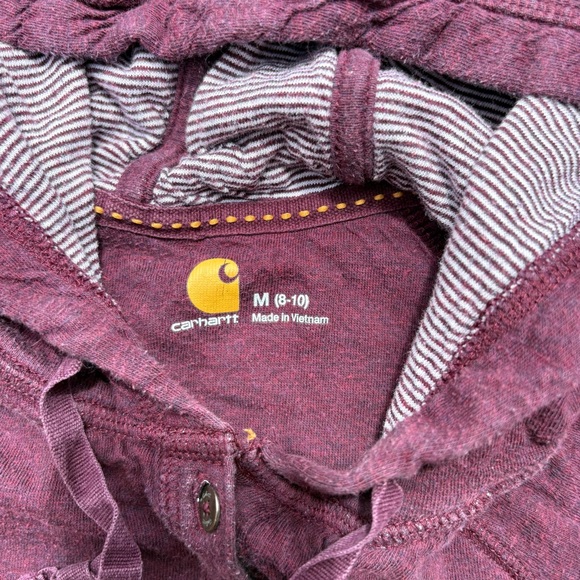 Carhartt Women's Purple Hooded Hoodie Sweatshirt - Picture 6 of 7